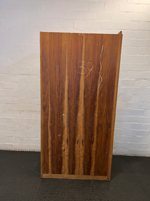 Vintage Wood Finish Display Cabinet with Drinks Flap - Good Condition - 2ndhandwarehouse.com