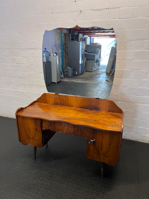 Vintage Wooden Dressing Table - Visible Edge Damage & Wear - 2ndhandwarehouse.com