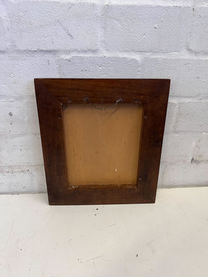 Vintage Wooden Family Crest Plaque - Basson Engraving