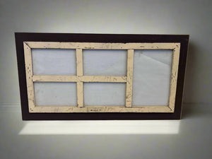 Vintage Wooden Photo Frame with Cream Accents - 2ndhandwarehouse.com