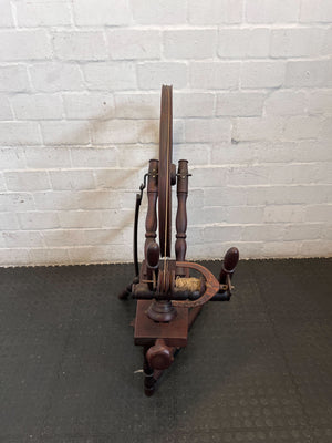 Vintage Wooden Spinning Wheel - Rustic Craft & Decor Piece