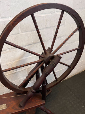 Vintage Wooden Spinning Wheel - Rustic Craft & Decor Piece