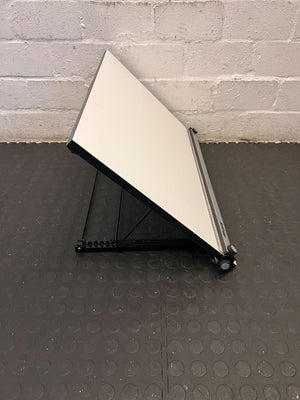 White Drawing Board with Straight-Edge Acrylic Ruler & Rubber Grip