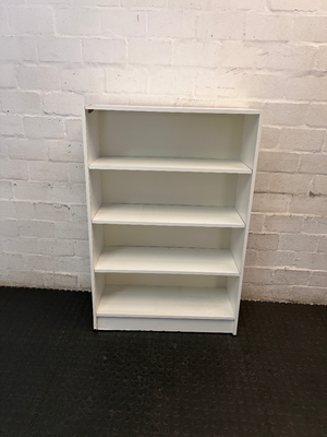 White Four-Shelf Bookcase — Structural Damage; Unable to Stand I - 2ndhandwarehouse.com
