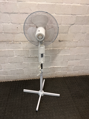 White Goldair Standing Pedestal Fan — Good Working Order
