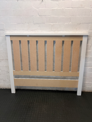 White Slatted Double Headboard - New - 2ndhandwarehouse.com