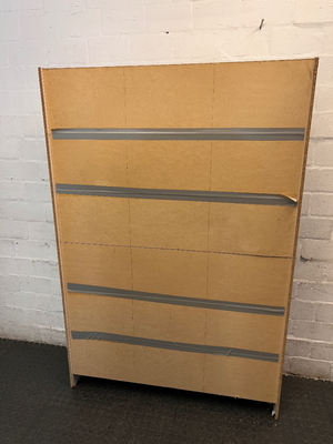 White Twelve-Cube Shelving Unit — Visible Surface Wear and Chipping on Shelves