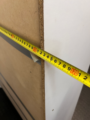White Twelve-Cube Shelving Unit — Visible Surface Wear and Chipping on Shelves