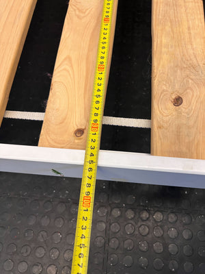 White Wooden Single Bed Frame with Slats β Minor Marks - REDUCED
