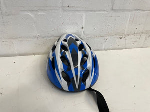 White and Blue Mongoose Bike Helmet