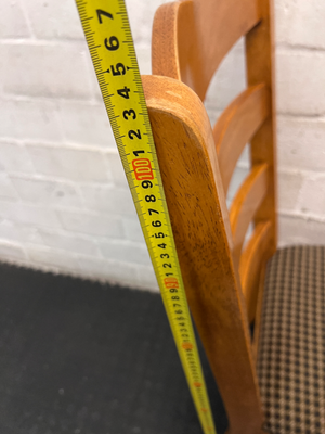 Wood Ladder-Back Dining Chair with Upholstered Seat - 2ndhandwarehouse.com