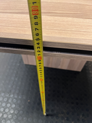 Wood-Look Boardroom Table with Centre Inlay — Good Working Order - 2ndhandwarehouse.com
