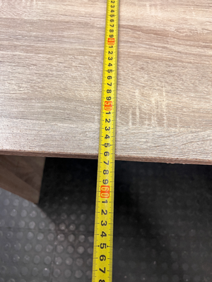 Wood-Look Office Desk with Two Drawers — Well Used Condition