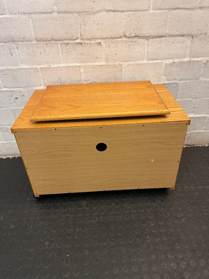 Wood-Look TV Trolley with Swivel Top and Shelving — Fair Used C - 2ndhandwarehouse.com