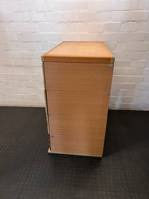 Wood and White 4 Drawer Organisation Unit - 2ndhandwarehouse.com