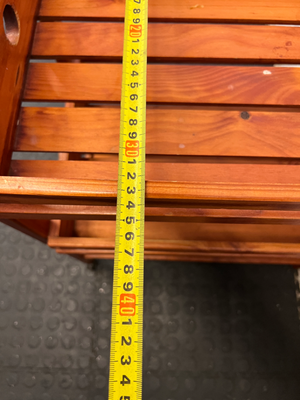 Wooden 3-Tier Rolling Kitchen Trolley - Well Used Condition - 2ndhandwarehouse.com