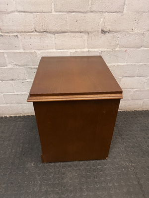 Wooden Bedside Table with Three Drawers — Good Used Condition