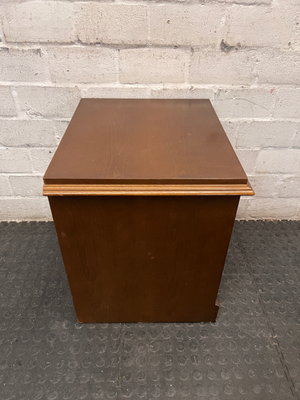 Wooden Bedside Table with Three Drawers — Good Used Condition