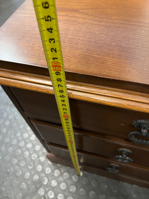 Wooden Bedside Table with Three Drawers — Good Used Condition