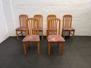 Wooden Frame & Printed Cushioned Dining Room Chair