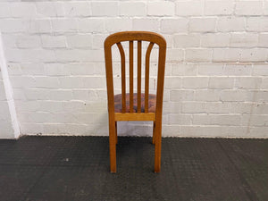 Wooden Frame & Printed Cushioned Dining Room Chair