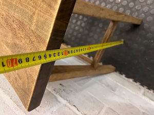Wooden Saddle Style Bar Stool — Clean Pre-owned Condition - 2ndhandwarehouse.com