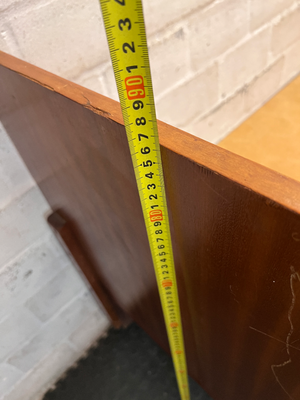 Wooden Single Bed Frame with Spring Base — Worn and Old Condition