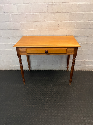 Yellowwood and Blackwood Hall Table with Drawer — Fair Condition with Visible W - 2ndhandwarehouse.com