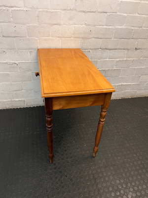 Yellowwood and Blackwood Hall Table with Drawer — Fair Condition with Visible W - 2ndhandwarehouse.com