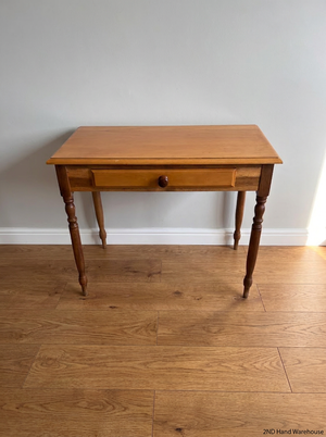 Yellowwood and Blackwood Hall Table with Drawer — Fair Condition with Visible W - 2ndhandwarehouse.com