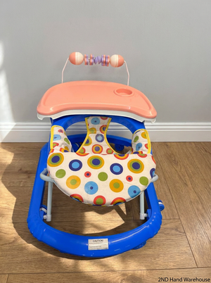 Coloured Plastic Baby Walker with Activity Tray — Good Working Order