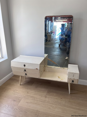 Vintage Mid-Century Asymmetrical Dressing Table - Restoration Project - 2ndhandwarehouse.com