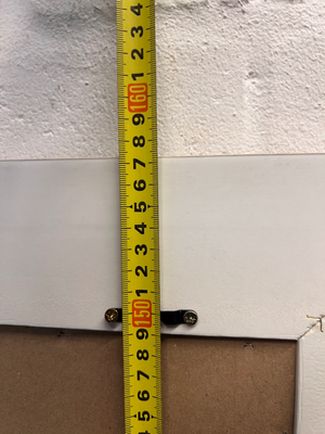 Tall Light Oak Style Framed Wall Mirror — Well Used Condition – height measurement
