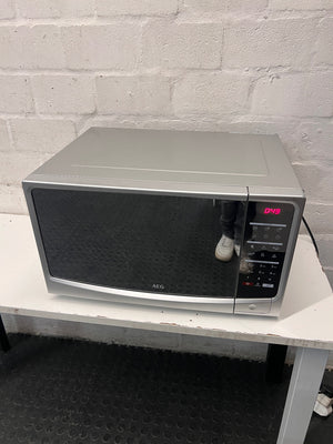 AEG Silver Countertop Microwave — Good Working Order – main front view
