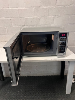 AEG Silver Countertop Microwave — Good Working Order – side view