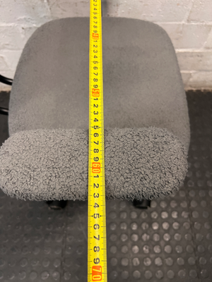 Grey Textured Fabric Swivel Office Chair — Fair Condition – width measurement