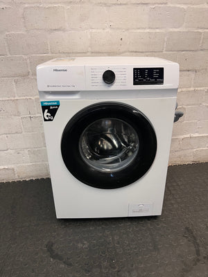 Hisense 6kg Front-Loader Washing Machine in White — Good Working Order; Well Used – main front view