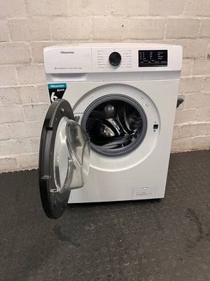 Hisense 6kg Front-Loader Washing Machine in White — Good Working Order; Well Used – side view