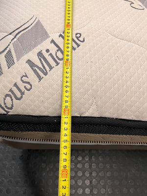 Restonic Marvelous Middle Double Base Set — Fair Condition – depth measurement