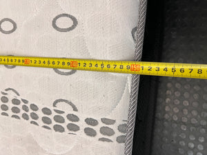 Queen Size Base Set with Patterned Mattress — Used; Fair Condition – width measurement