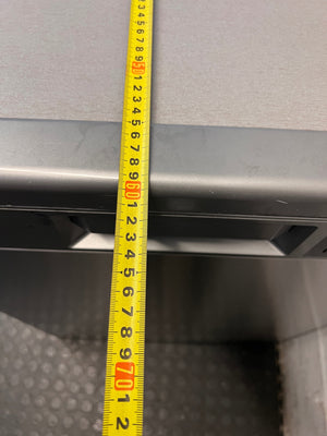 Defy Metallic Silver Freestanding Dishwasher — Good Working Order – depth measurement