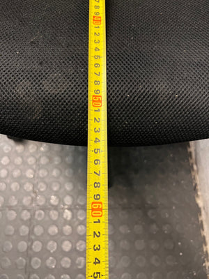 Black Mesh Mid-Back Swivel Office Chair — Broken Wheels – depth measurement