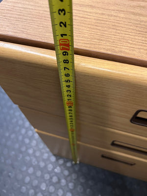 3-Drawer Oak Cabinet with Lock — Good Working Order – height measurement
