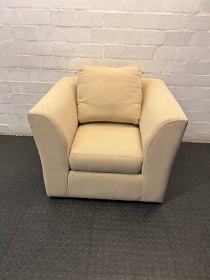 Coricraft Jessie 1 Seater Couch in Light Sand — Good Condition – main front view