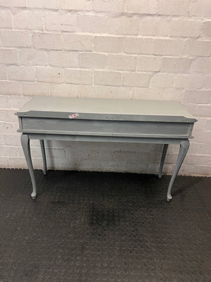 Vintage-Style Grey Dressing Table with Cabriole Legs – back view