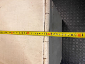 Cream Timber Office Desk with Shelved Hutch – width measurement