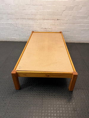 Wooden Single Bed Frame with Solid Base — Very Good Infrequently Used Condition – main front view