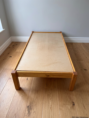 Wooden Single Bed Frame with Solid Base — Very Good Infrequently Used Condition – styled product image