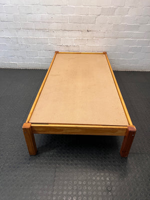 Wooden Single Bed Frame with Solid Base — Very Good Infrequently Used Condition – top view