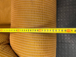 Textured Brown Fabric Armchair with Rolled Arms — Good Working Order – width measurement